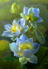 White Lotus Flowers Painting Kit